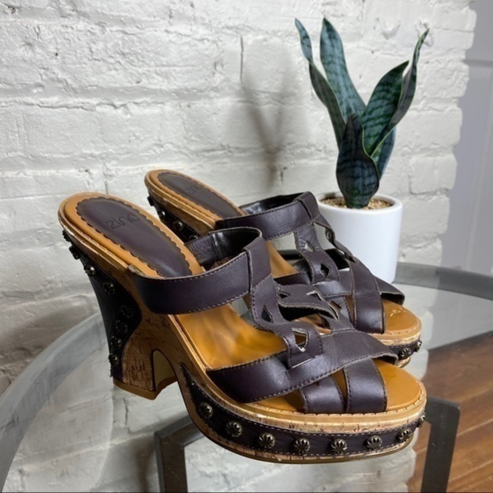 Zinc Leather Cork Heeled Mule Size 7 BUNDLE ONLY